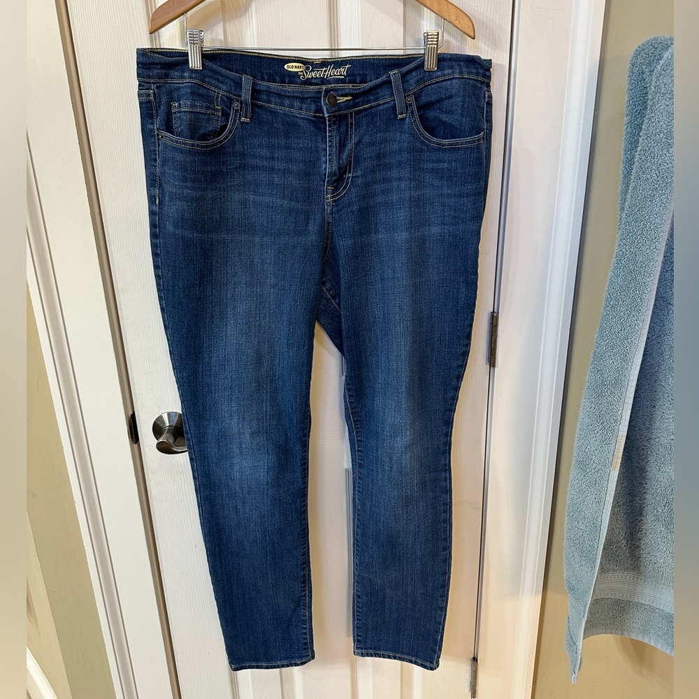 Old navy sweetheart jeans 14 Dark Wash Classic Flattering